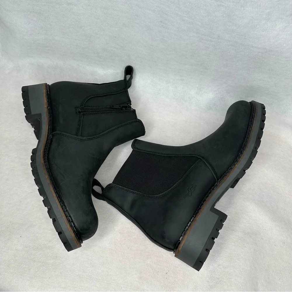 Bos. & Co. Corra Black Leather Side Zip Boots. EU 38/US 7.0-7.5